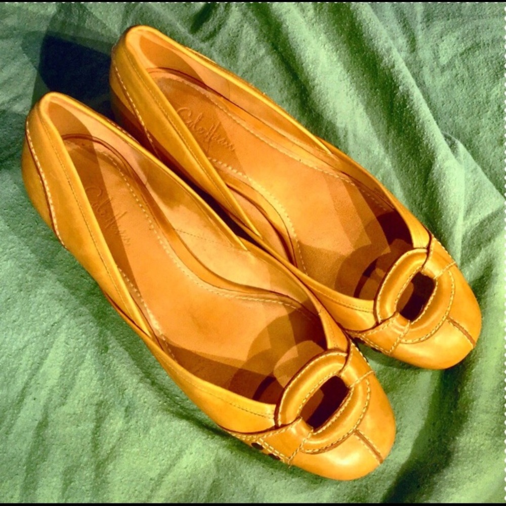 Cole Haan Tan Leather Flats